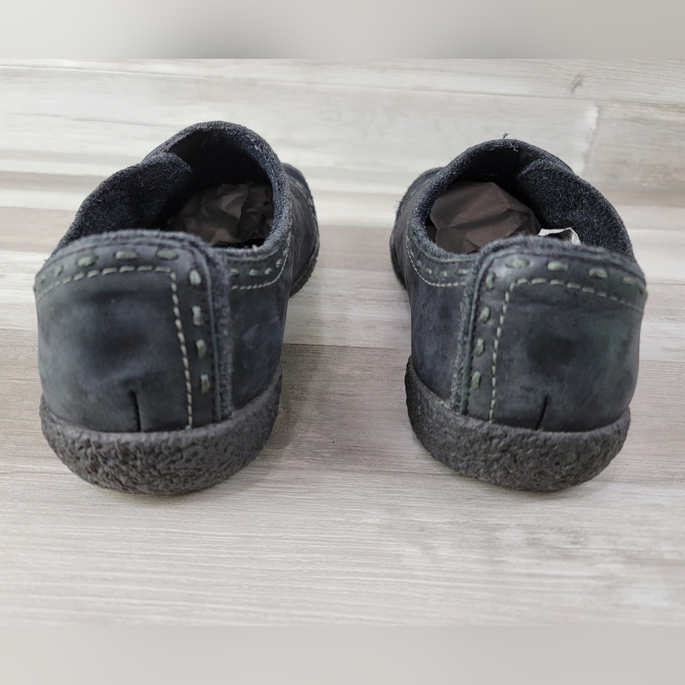 Keen Midori Black Leather Slip On Monk Loafer Shoe Women's Size 8½ - Picture 4 of 15